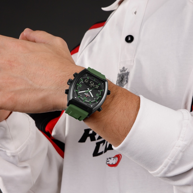 Мужские часы NAVIFORCE с двойн – обзор и цена Watch Display Box
