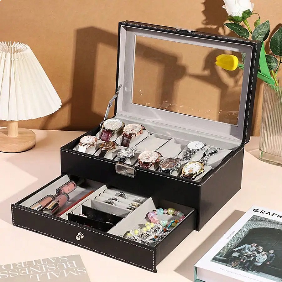 Коробка для часов с 12 отделен – обзор и цена Watch Display Box